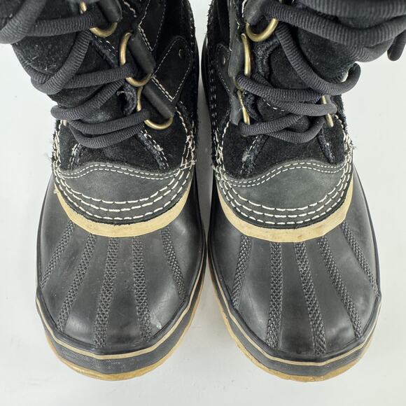 Sorel Women's-Joan Of Arctic Tall Snow Winter Boots Black Warm Faux Fur-Size 6 - Picture 5 of 7